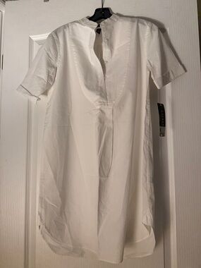 Ralph Lauren White Tunic Shirt Dress with Black Lauren Tag.